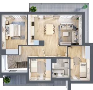 3 pokoje, mieszkanie 82,24 m², piętro 1, oferta nr 2/A2/2, Jeziorowa Prestige House, Warszawa, Wawer, Zerzeń, ul. Jeziorowa
