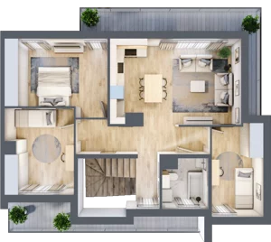 4 pokoje, mieszkanie 85,16 m², piętro 1, oferta nr 30/B2/2, Jeziorowa Prestige House, Warszawa, Wawer, Zerzeń, ul. Jeziorowa