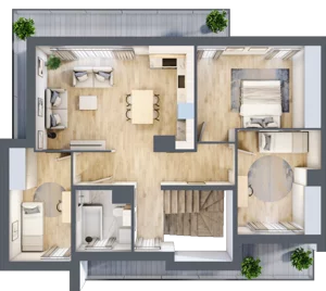 4 pokoje, mieszkanie 85,16 m², piętro 1, oferta nr 31/B1/2, Jeziorowa Prestige House, Warszawa, Wawer, Zerzeń, ul. Jeziorowa