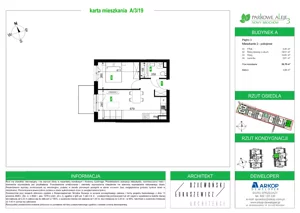 2 pokoje, mieszkanie 36,70 m², piętro 3, oferta nr A.3.19, Osiedle Parkowe Aleje etap III, Wrocław, Brochów, Krzyki, ul. Syryjska