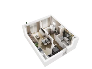 2 pokoje, mieszkanie 36,70 m², piętro 3, oferta nr A.3.19, Osiedle Parkowe Aleje etap III, Wrocław, Brochów, Krzyki, ul. Syryjska