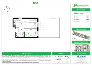 2 pokoje, mieszkanie 40,68 m², parter, oferta nr B.0.02, Osiedle Parkowe Aleje etap III, Wrocław, Brochów, Krzyki, ul. Syryjska