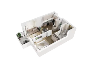 2 pokoje, mieszkanie 35,67 m², piętro 3, oferta nr B.3.20, Osiedle Parkowe Aleje etap III, Wrocław, Brochów, Krzyki, ul. Syryjska