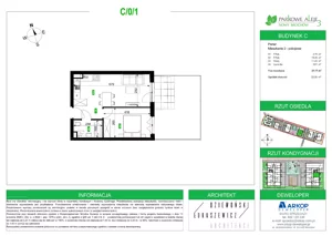 2 pokoje, mieszkanie 37,17 m², parter, oferta nr C.0.01, Osiedle Parkowe Aleje etap III, Wrocław, Brochów, Krzyki, ul. Syryjska