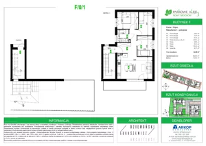 4 pokoje, mieszkanie 72,80 m², piętro 1, oferta nr F.01, Osiedle Parkowe Aleje etap III, Wrocław, Brochów, Krzyki, ul. Syryjska