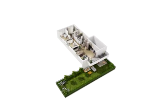 4 pokoje, mieszkanie 86,21 m², piętro 1, oferta nr F.04, Osiedle Parkowe Aleje etap III, Wrocław, Brochów, Krzyki, ul. Syryjska