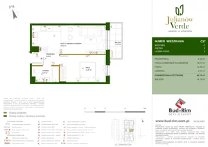 2 pokoje, mieszkanie 40,15 m², piętro 2, oferta nr 27, Julianów Verde, Julianów, ul. Urbanistów