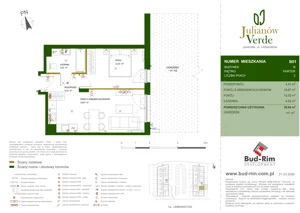 2 pokoje, mieszkanie 38,91 m², piętro 1, oferta nr 18, Julianów Verde II, Julianów, ul. Urbanistów