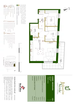 3 pokoje, mieszkanie 53,71 m², piętro 3, oferta nr 35, Julianów Verde, Julianów, ul. Urbanistów