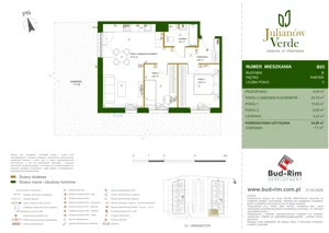 3 pokoje, mieszkanie 54,90 m², parter, oferta nr 3, Julianów Verde II, Julianów, ul. Urbanistów