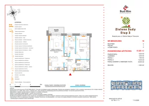 3 pokoje, mieszkanie 51,85 m², piętro 1, oferta nr 19, Zielone Sady III, Tarczyn, ul. Zielone Sady 11