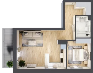 2 pokoje, mieszkanie 51,81 m², piętro 1, oferta nr 10, Szymanów Dom i Natura, Szymanów, Szymanów 7