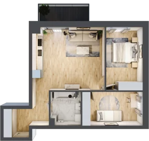 3 pokoje, mieszkanie 61,68 m², piętro 1, oferta nr 15, Szymanów Dom i Natura, Szymanów, Szymanów 7