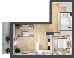 2 pokoje, mieszkanie 52,00 m², piętro 3, oferta nr 56, Szymanów Dom i Natura, Szymanów, Szymanów 7