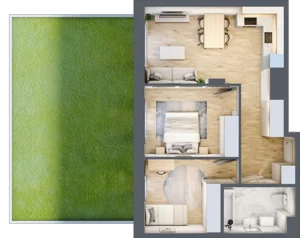 3 pokoje, mieszkanie 58,92 m², parter, oferta nr 5, Na Wspólnej, Wólka Grodziska, ul. Wspólna 5
