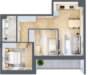 3 pokoje, mieszkanie 57,05 m², piętro 1, oferta nr 11, Na Wspólnej, Wólka Grodziska, ul. Wspólna 5