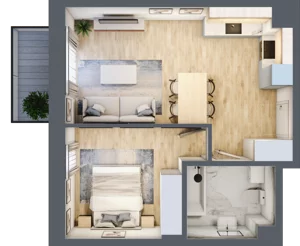 2 pokoje, mieszkanie 41,20 m², piętro 1, oferta nr 13, Na Wspólnej, Wólka Grodziska, ul. Wspólna 5