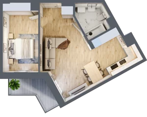 2 pokoje, mieszkanie 48,47 m², piętro 1, oferta nr 15, Na Wspólnej, Wólka Grodziska, ul. Wspólna 5