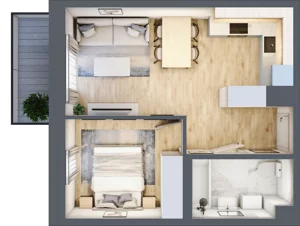 2 pokoje, mieszkanie 38,04 m², piętro 3, oferta nr 36, Na Wspólnej, Wólka Grodziska, ul. Wspólna 5