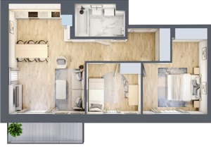 3 pokoje, mieszkanie 59,99 m², piętro 1, oferta nr 75, Na Wspólnej, Wólka Grodziska, ul. Wspólna 5