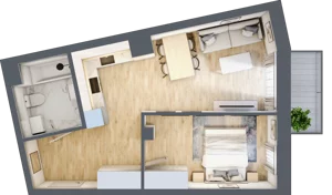 2 pokoje, mieszkanie 43,46 m², piętro 2, oferta nr 92, Na Wspólnej, Wólka Grodziska, ul. Wspólna 5