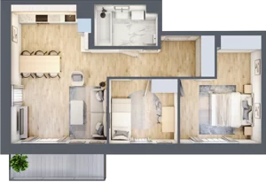 3 pokoje, mieszkanie 59,99 m², piętro 3, oferta nr 97, Na Wspólnej, Wólka Grodziska, ul. Wspólna 5