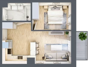 2 pokoje, mieszkanie 37,13 m², piętro 5, oferta nr 127, Na Wspólnej, Wólka Grodziska, ul. Wspólna 5