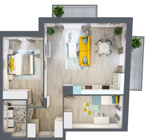 3 pokoje, mieszkanie 66,13 m², piętro 2, oferta nr 23, Julianów Verde, Julianów, ul. Urbanistów