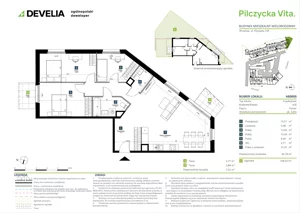4 pokoje, mieszkanie 90,79 m², parter, oferta nr AB0009, Pilczycka Vita, Wrocław, Pilczyce-Kozanów-Popowice Północne, Pilczyce, ul. Pilczycka 195