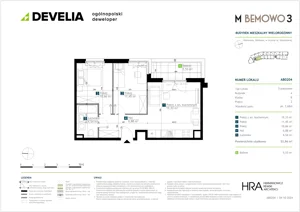 3 pokoje, mieszkanie 52,86 m², piętro 2, oferta nr AB0204, M Bemowo 3, Warszawa, Bemowo, Chrzanów, ul. Szeligowska
