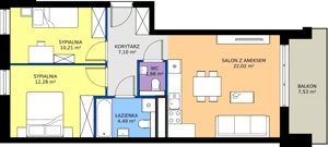 3 pokoje, mieszkanie 57,59 m², piętro 1, oferta nr E.064, Centralna Vita, Kraków, Czyżyny, ul. Ciesielskiego
