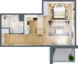 1 pokój, mieszkanie 40,73 m², parter, oferta nr A.050, Żabiniec Vita, Kraków, Krowodrza, ul. Żabiniec 56