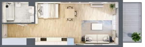 1 pokój, mieszkanie 36,19 m², piętro 1, oferta nr A.068, Żabiniec Vita, Kraków, Krowodrza, ul. Żabiniec 56