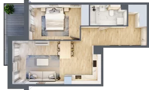 2 pokoje, mieszkanie 49,70 m², piętro 3, oferta nr A.104, Żabiniec Vita, Kraków, Krowodrza, ul. Żabiniec 56
