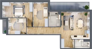 4 pokoje, mieszkanie 92,88 m², piętro 1, oferta nr A.009, Żabiniec Vita, Kraków, Krowodrza, ul. Żabiniec 56