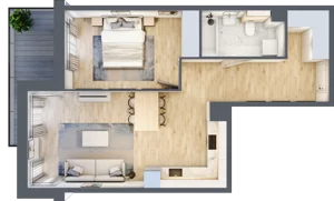 2 pokoje, mieszkanie 49,70 m², piętro 2, oferta nr A.089, Żabiniec Vita, Kraków, Krowodrza, ul. Żabiniec 56