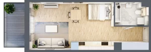 1 pokój, mieszkanie 33,31 m², piętro 4, oferta nr A.118, Żabiniec Vita, Kraków, Krowodrza, ul. Żabiniec 56