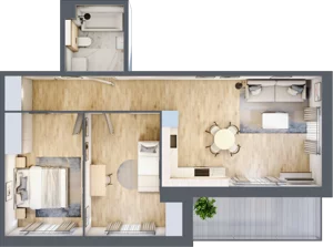 3 pokoje, mieszkanie 60,57 m², piętro 2, oferta nr A.015, Żabiniec Vita, Kraków, Krowodrza, ul. Żabiniec 56