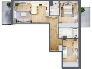 3 pokoje, mieszkanie 69,30 m², piętro 1, oferta nr A.063, Żabiniec Vita, Kraków, Krowodrza, ul. Żabiniec 56
