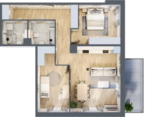 3 pokoje, mieszkanie 72,63 m², piętro 1, oferta nr A.073, Żabiniec Vita, Kraków, Krowodrza, ul. Żabiniec 56