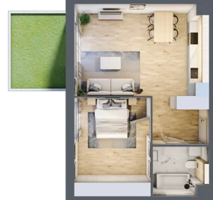 2 pokoje, mieszkanie 51,19 m², parter, oferta nr A.049, Żabiniec Vita, Kraków, Krowodrza, ul. Żabiniec 56