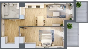 2 pokoje, mieszkanie 55,76 m², piętro 1, oferta nr A.069, Żabiniec Vita, Kraków, Krowodrza, ul. Żabiniec 56