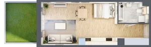 1 pokój, mieszkanie 33,31 m², parter, oferta nr A.060, Żabiniec Vita, Kraków, Krowodrza, ul. Żabiniec 56