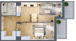 2 pokoje, mieszkanie 55,76 m², piętro 2, oferta nr A.084, Żabiniec Vita, Kraków, Krowodrza, ul. Żabiniec 56