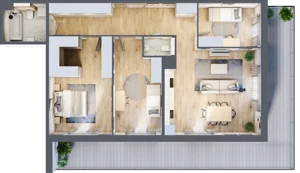 4 pokoje, mieszkanie 95,08 m², piętro 1, oferta nr A.004, Żabiniec Vita, Kraków, Krowodrza, ul. Żabiniec 56