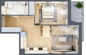 2 pokoje, mieszkanie 46,81 m², piętro 3, oferta nr A.026, Żabiniec Vita, Kraków, Krowodrza, ul. Żabiniec 56