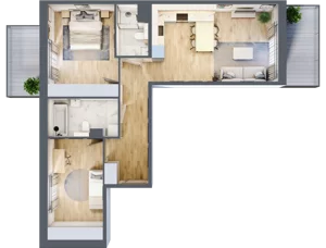 3 pokoje, mieszkanie 69,30 m², piętro 1, oferta nr A.010, Żabiniec Vita, Kraków, Krowodrza, ul. Żabiniec 56