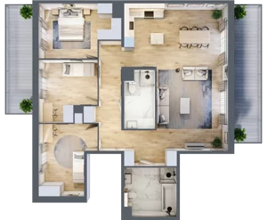 4 pokoje, mieszkanie 110,12 m², piętro 4, oferta nr A.046, Żabiniec Vita, Kraków, Krowodrza, ul. Żabiniec 56