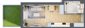 1 pokój, mieszkanie 31,95 m², parter, oferta nr A.061, Żabiniec Vita, Kraków, Krowodrza, ul. Żabiniec 56