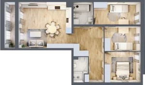 4 pokoje, mieszkanie 85,45 m², parter, oferta nr E1/B/03, Orawska Vita III, Wrocław, Ołtaszyn, Krzyki, ul. Orawska
